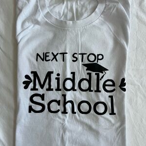 Bella & Canvas White Kids Shirt - Next Stop Middle School